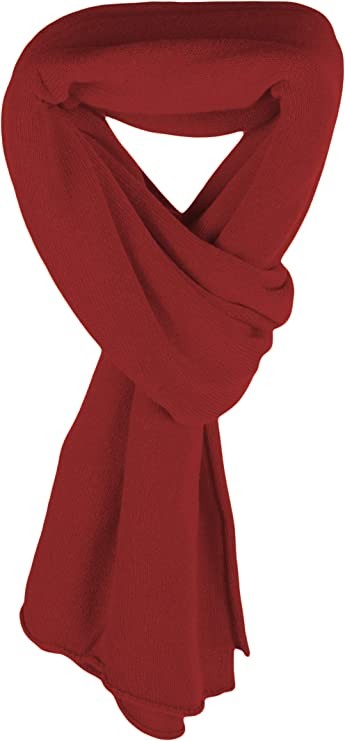 Love Cashmere Women's 100% Cashmere Scarf - Red - Handcrafted in Scotland RRP