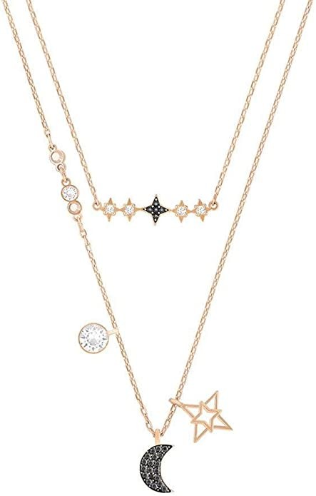 Swarovski Jewelry Luminous Moon Necklace, Black