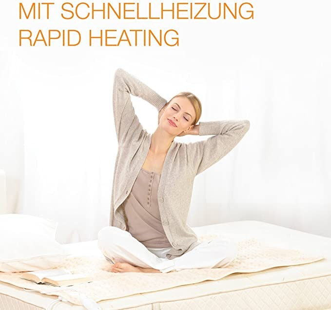 Beurer Burson UB 75 hot unterbett electric blanket with six temperature levels, fast heating and schnellheizung, machine washable